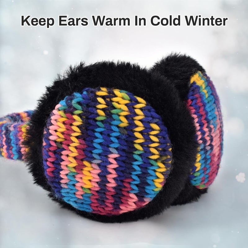 EDCYF Kids Knit EarMuffs Plush Warm Ear Muffs Winter Cold Weather Ear Warmer for Boys Girls - Image 5